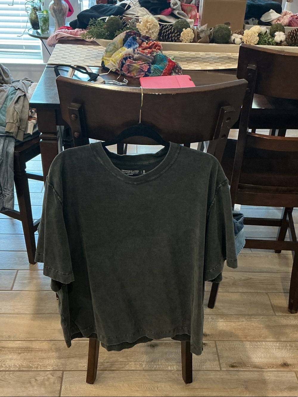 Abercrombie & Fitch Washed Black Short Sleeve Crew Tee